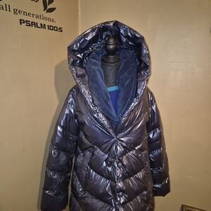 Women's Violanti Goose Down Metallic Hooded Jacket
